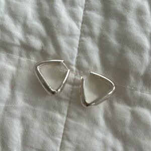 Mejuri Triangle Silver Earrings